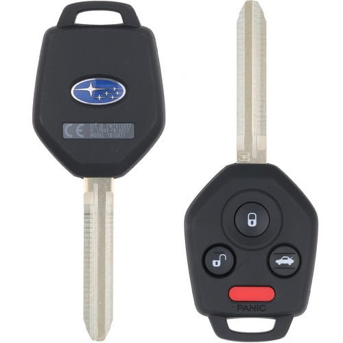 2017 - 2018 Subaru / 4 - Button Remote Head Key / PN: 57497 - FL00A / CWTB1G077 (H Chip) w/ Black Interior Board Shell (OEM Refurb) - Mobilekeyless