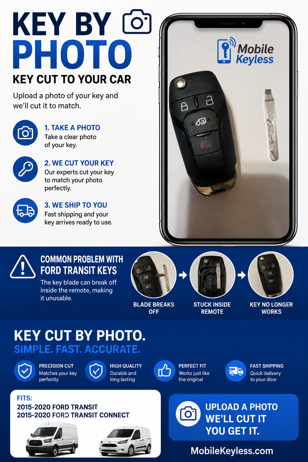 Ford Transit Van Remote Key Shell Replacement - DIY Install