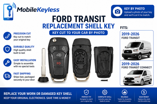 Ford Transit Van Remote Key Shell Replacement - DIY Install