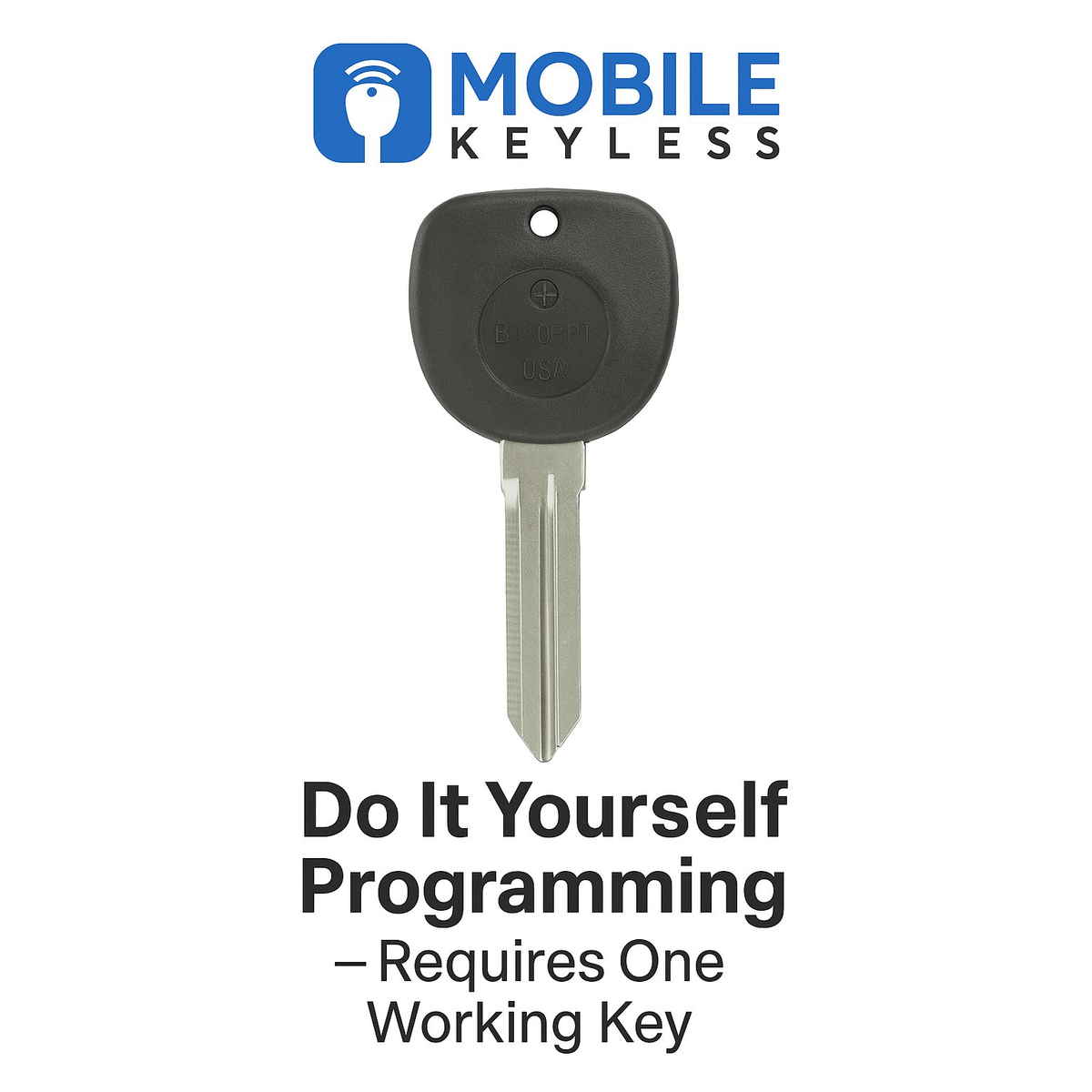 GM B111PT transponder chip key, Philips ID46, DIY programming requires one working key