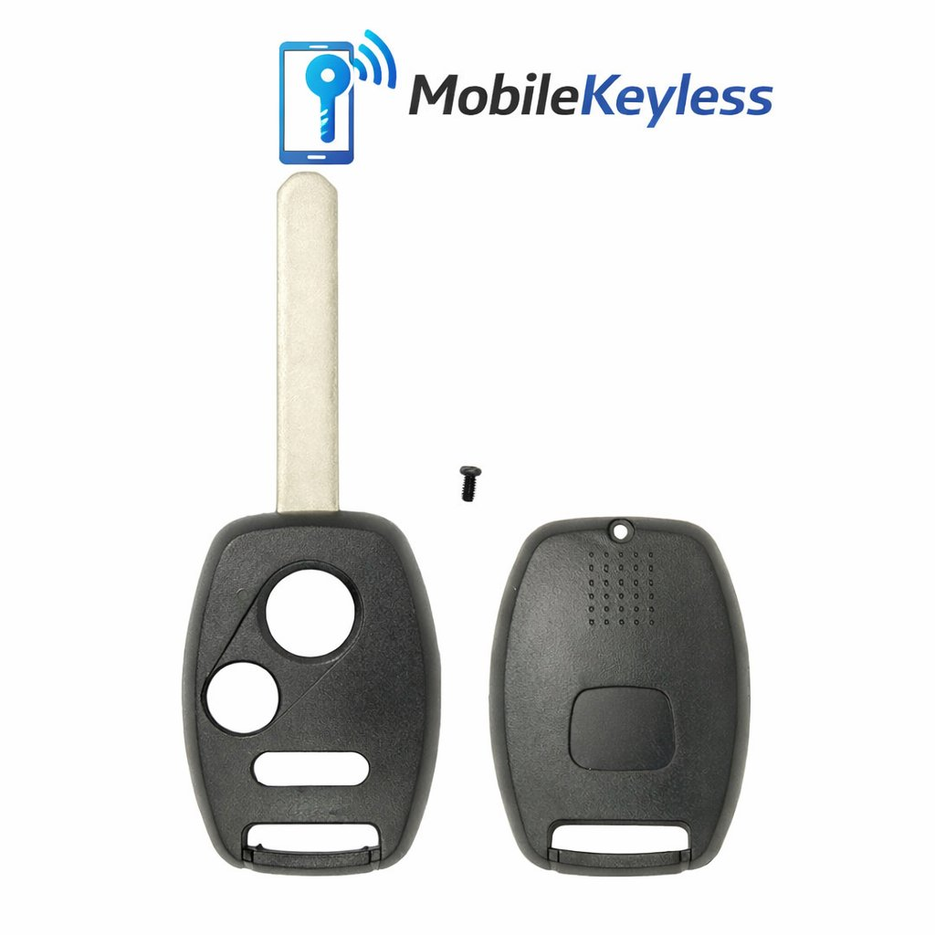 Honda Civic, Accord, CR-V 3-button replacement key shell with blade and back cover