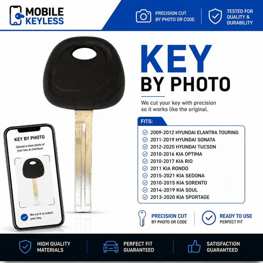 Hyundai Kia KK10P high security laser cut key with fitment list for Elantra, Sonata, Optima, Soul, Sportage