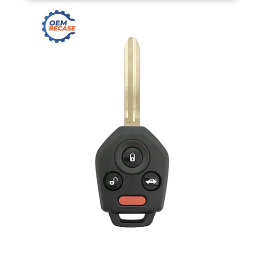Subaru 4-button remote head key CWTWB1U811 / 57497-FJ230 with G chip, front view