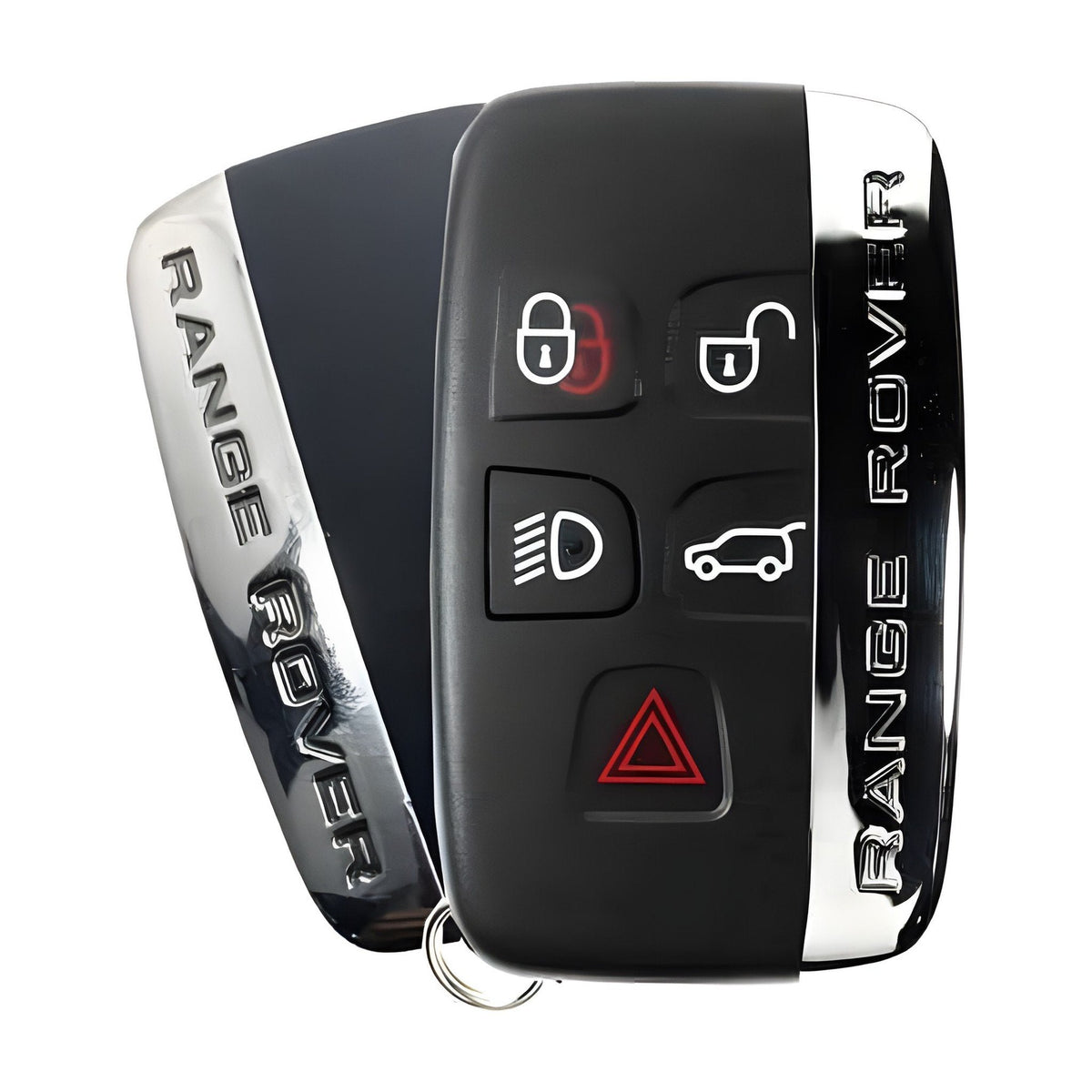 Range Rover, Sport and Evoque 5-button smart key KOBJTF10A, front and back